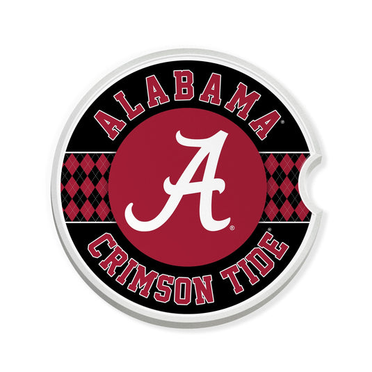 Fan Creations University of Alabama Argyle Ceramic Car Coaster - 2 Pack