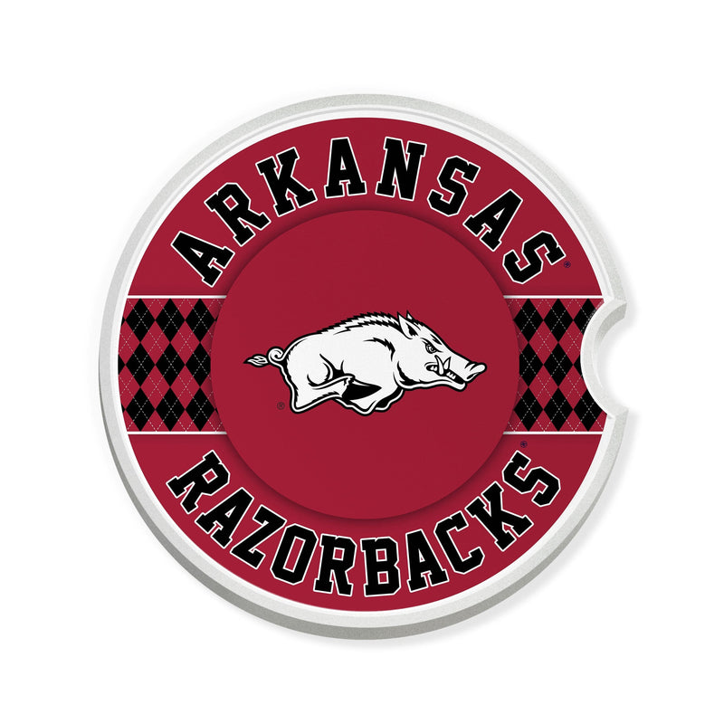 Load image into Gallery viewer, Fan Creations University of Arkansas Argyle Ceramic Car Coaster - 2 Pack
