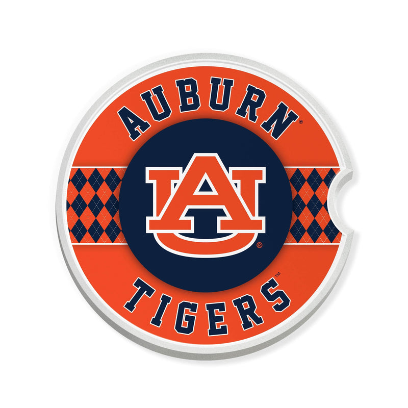 Load image into Gallery viewer, Fan Creations Auburn University Argyle Ceramic Car Coaster - 2 Pack
