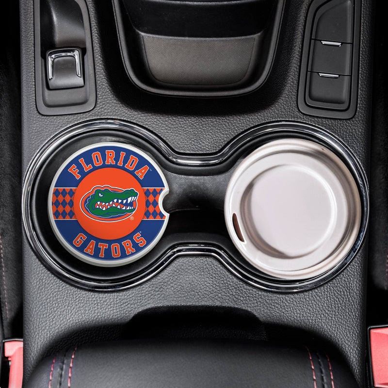 Load image into Gallery viewer, Fan Creations University of Florida Argyle Ceramic Car Coaster - 2 Pack
