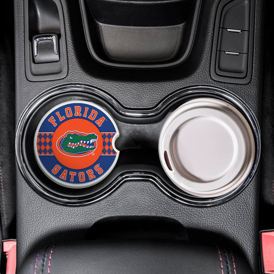 Fan Creations University of Florida Argyle Ceramic Car Coaster - 2 Pack