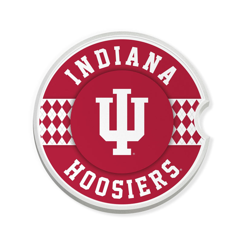 Load image into Gallery viewer, Fan Creations Indiana University Argyle Ceramic Car Coaster - 2 Pack
