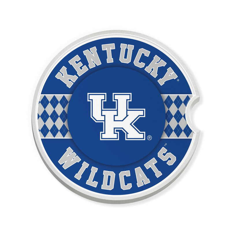 Load image into Gallery viewer, Fan Creations University of Kentucky Argyle Ceramic Car Coaster - 2 Pack
