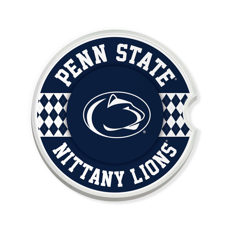 Load image into Gallery viewer, Fan Creations Pennsylvania State University Argyle Ceramic Car Coaster - 2 Pack
