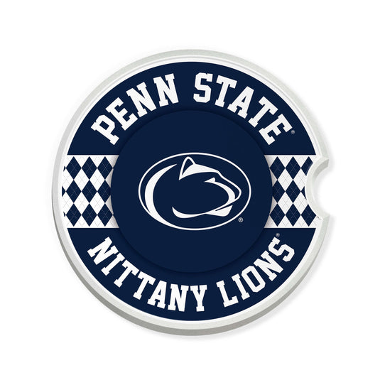 Fan Creations Pennsylvania State University Argyle Ceramic Car Coaster - 2 Pack