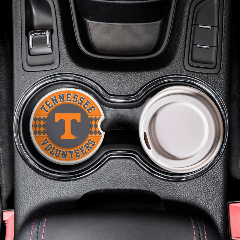 Load image into Gallery viewer, Fan Creations University of Tennessee Argyle Ceramic Car Coaster - 2 Pack
