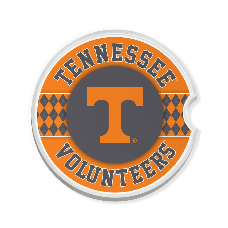 Load image into Gallery viewer, Fan Creations University of Tennessee Argyle Ceramic Car Coaster - 2 Pack
