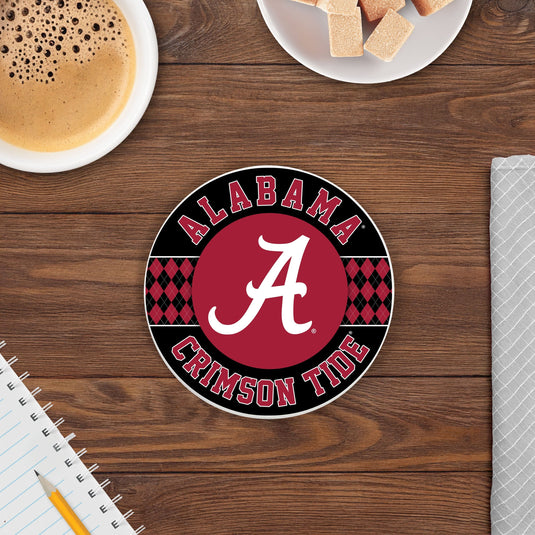 Fan Creations coaster NCAA - University of Alabama 4 inch Ceramic Argyle Coaster