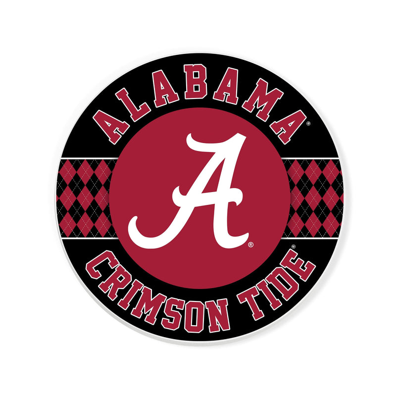 Load image into Gallery viewer, Fan Creations coaster NCAA - University of Alabama 4 inch Ceramic Argyle Coaster
