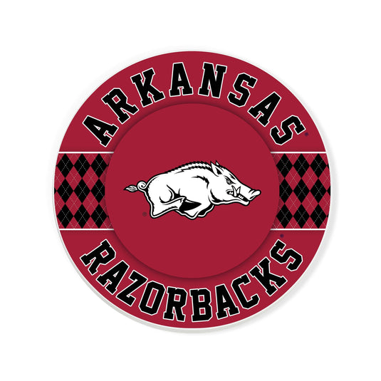 Fan Creations coaster NCAA - University of Arkansas 4 inch Ceramic Argyle Coaster