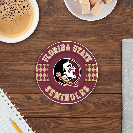 Fan Creations coaster NCAA - Florida State University 4 inch Ceramic Argyle Coaster
