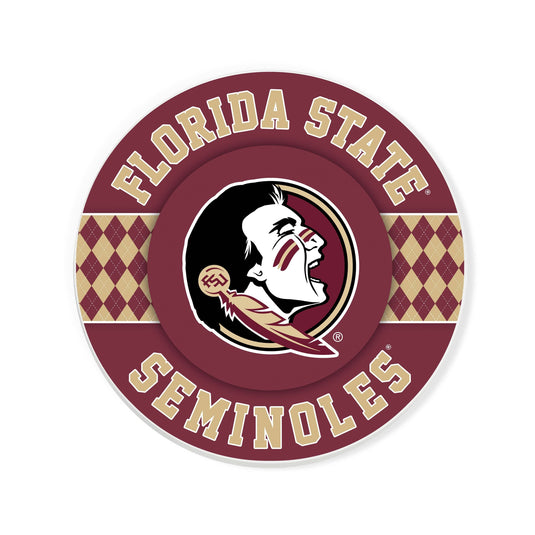 Fan Creations coaster NCAA - Florida State University 4 inch Ceramic Argyle Coaster