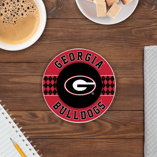 Fan Creations coaster NCAA - University of Georgia 4 inch Ceramic Argyle Coaster