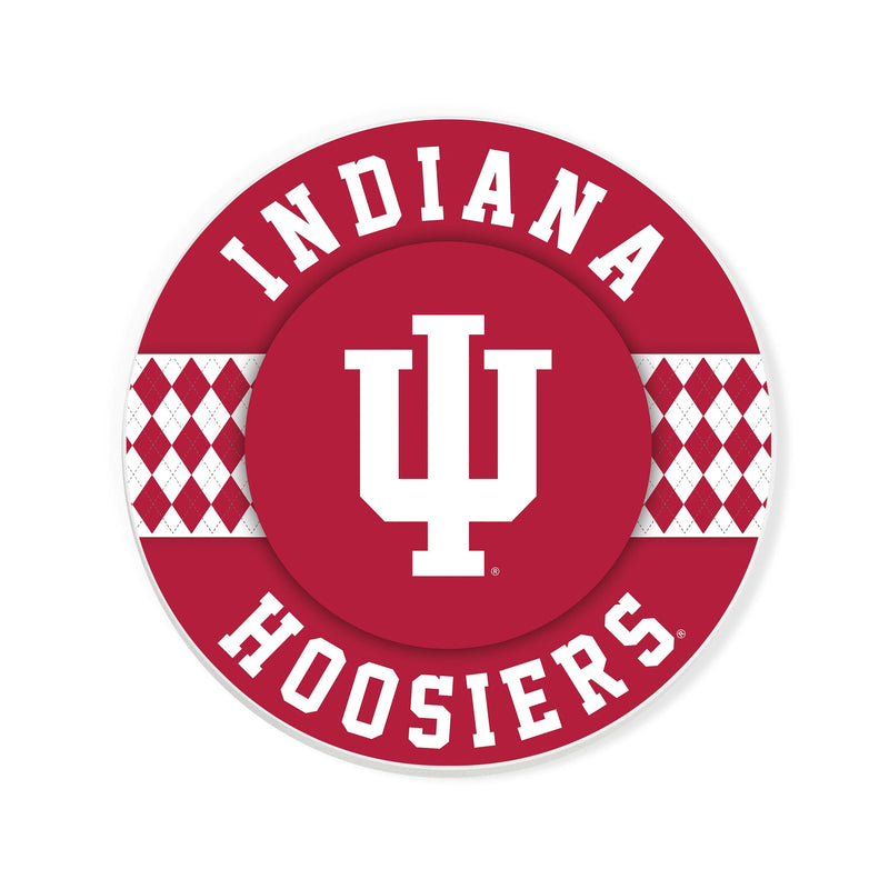 Load image into Gallery viewer, Fan Creations coaster NCAA - Indiana University 4 inch Ceramic Argyle Coaster
