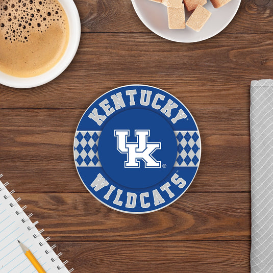 Fan Creations coaster NCAA - University of Kentucky 4 inch Ceramic Argyle Coaster