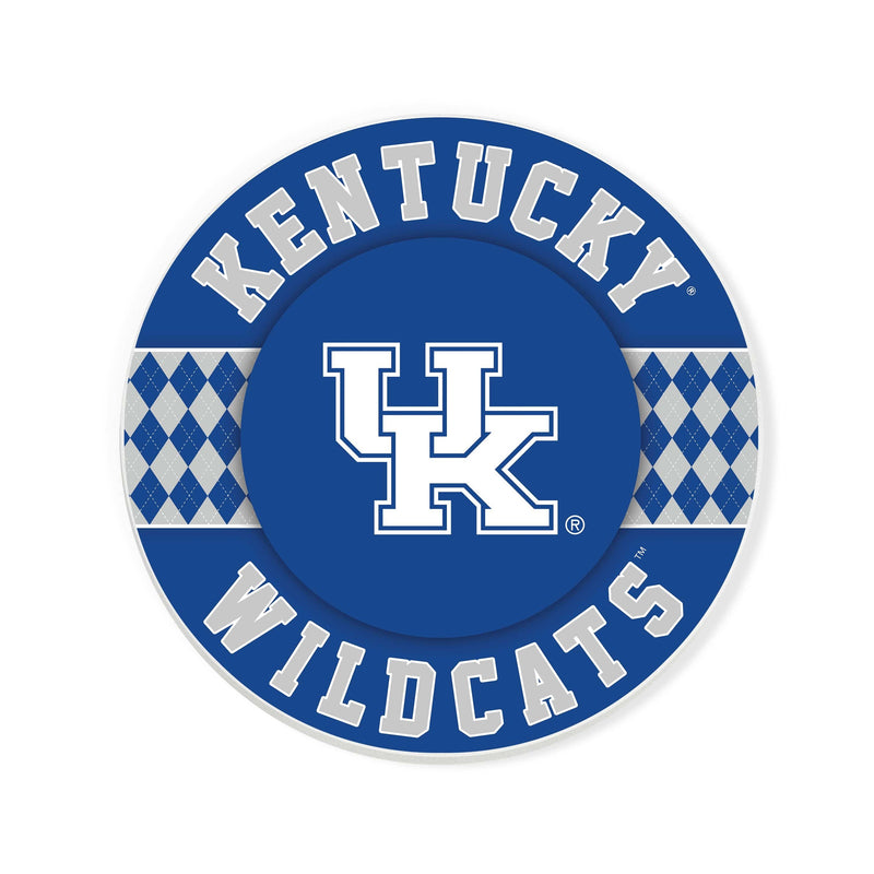 Load image into Gallery viewer, Fan Creations coaster NCAA - University of Kentucky 4 inch Ceramic Argyle Coaster
