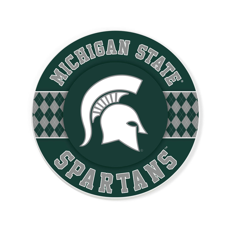 Load image into Gallery viewer, Fan Creations coaster NCAA - Michigan State University  4 inch Ceramic Argyle Coaster
