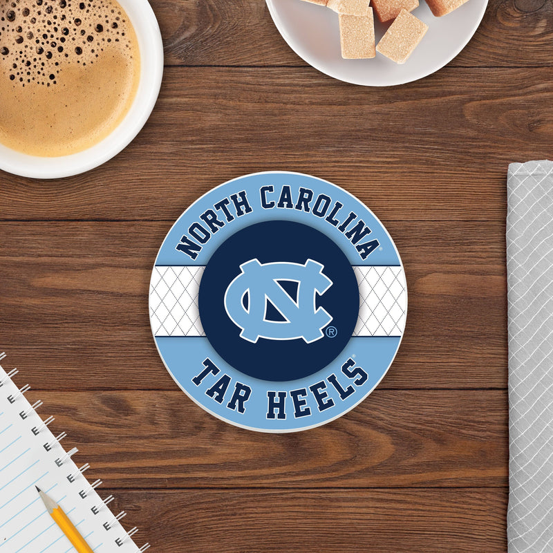 Load image into Gallery viewer, Fan Creations coaster NCAA - University of North Carolina at Chapel Hill  4 inch Ceramic Argyle Coaster
