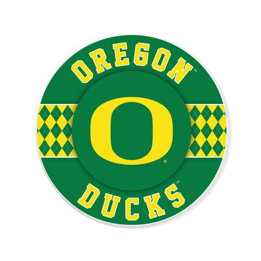 Fan Creations coaster NCAA - University of Oregon  4 inch Ceramic Argyle Coaster