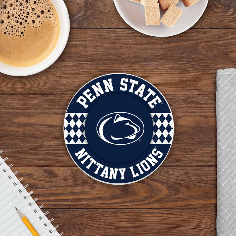 Load image into Gallery viewer, Fan Creations coaster NCAA - Pennsylvania State University  4 inch Ceramic Argyle Coaster
