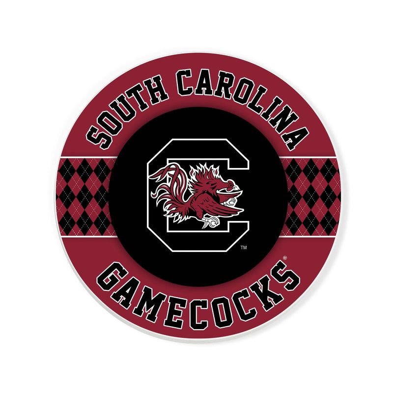Load image into Gallery viewer, Fan Creations coaster NCAA - University of South Carolina  4 inch Ceramic Argyle Coaster
