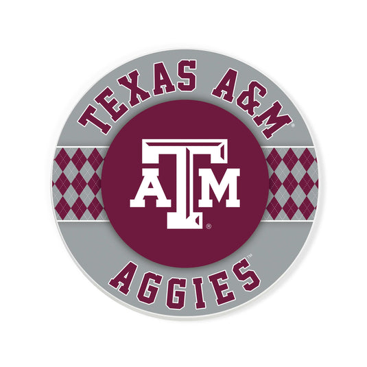 Fan Creations coaster NCAA - Texas A&M University  4 inch Ceramic Argyle Coaster