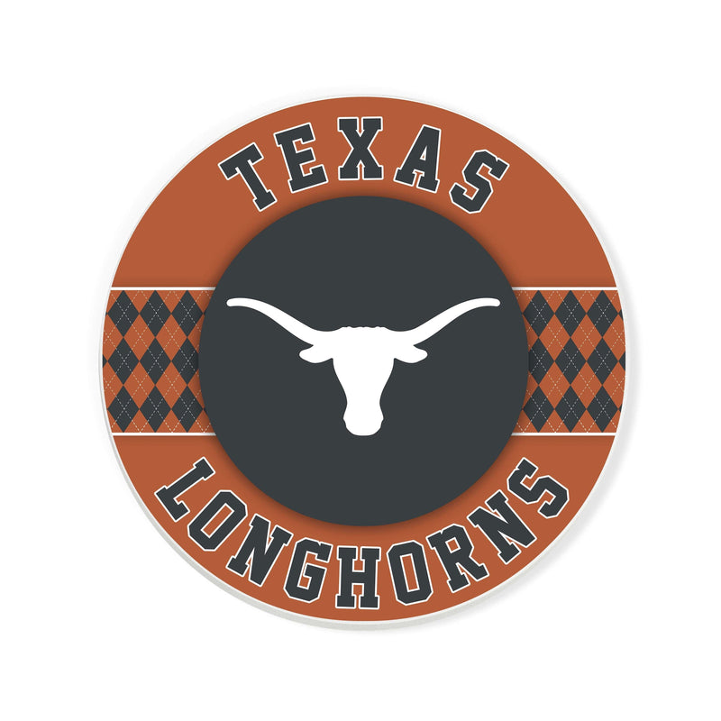 Load image into Gallery viewer, Fan Creations coaster NCAA - University of Texas  4 inch Ceramic Argyle Coaster
