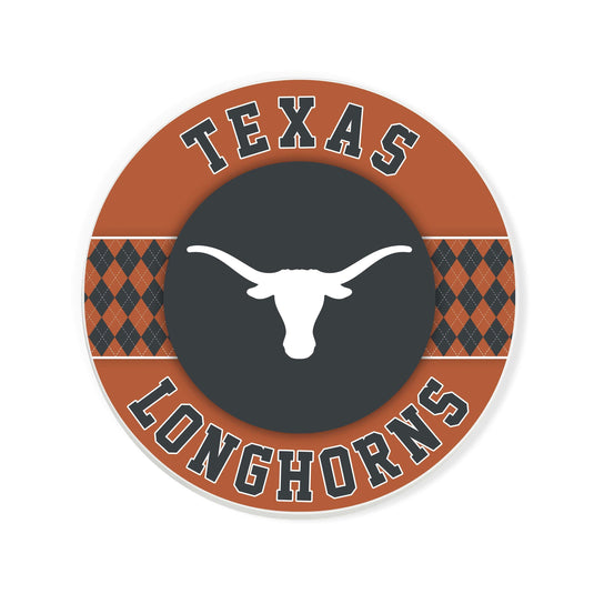 Fan Creations coaster NCAA - University of Texas  4 inch Ceramic Argyle Coaster