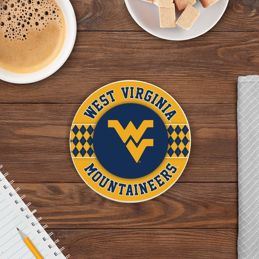Fan Creations coaster NCAA - West Virginia University  4 inch Ceramic Argyle Coaster