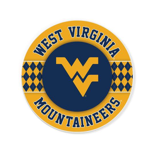 Fan Creations coaster NCAA - West Virginia University  4 inch Ceramic Argyle Coaster