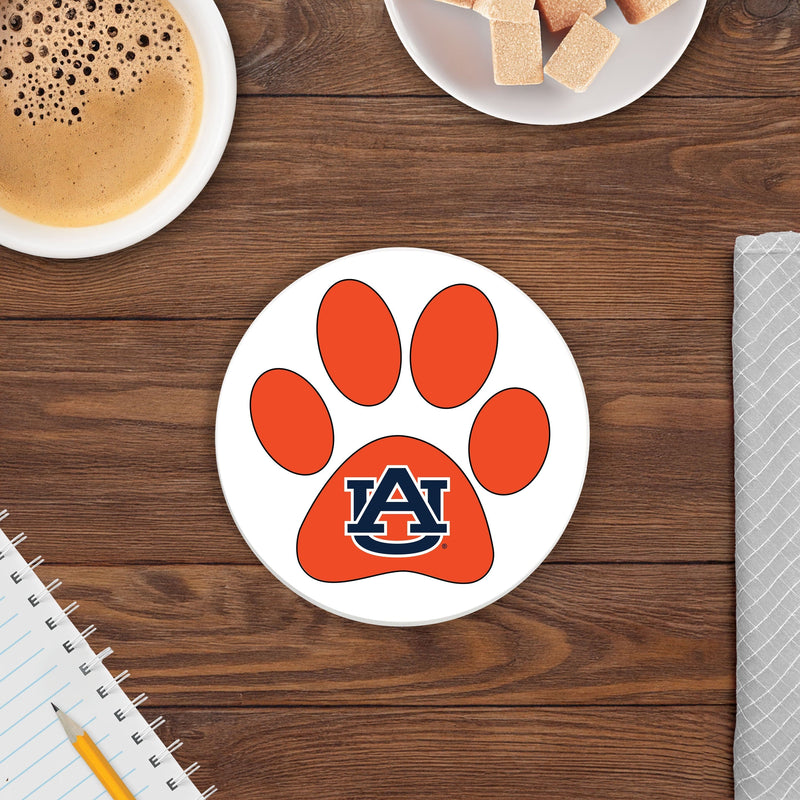Load image into Gallery viewer, Fan Creations NCAA - Auburn University 4 in Round Dog Paw Coaster
