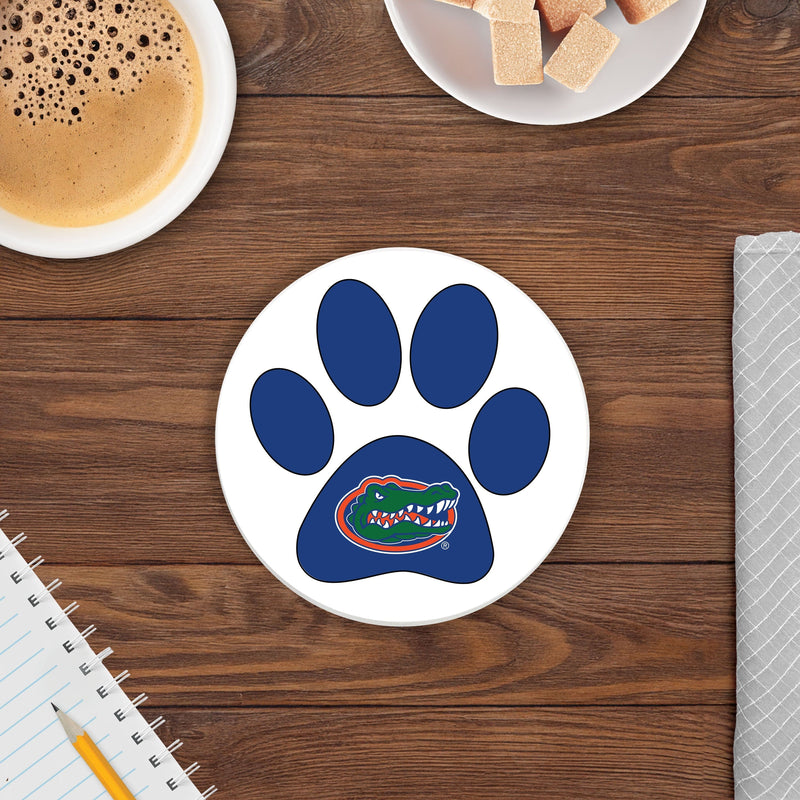 Load image into Gallery viewer, Fan Creations NCAA - University of Florida 4 in Round Dog Paw Coaster
