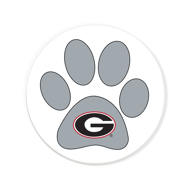 Load image into Gallery viewer, Fan Creations NCAA - University of Georgia 4 in Round Dog Paw Coaster

