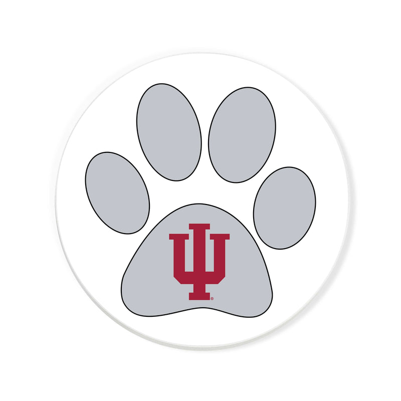 Load image into Gallery viewer, Fan Creations NCAA - Indiana University 4 in Round Dog Paw Coaster
