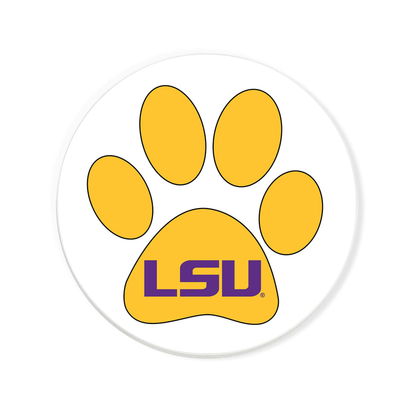Load image into Gallery viewer, Fan Creations NCAA - LSU 4 in Round Dog Paw Coaster
