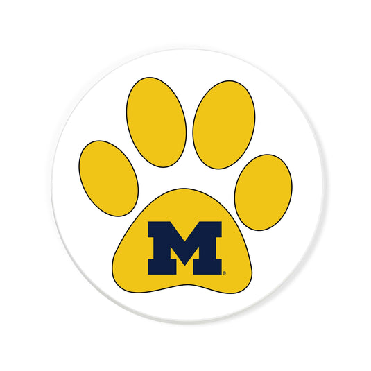 Fan Creations NCAA - University of Michigan 4 in Round Dog Paw Coaster
