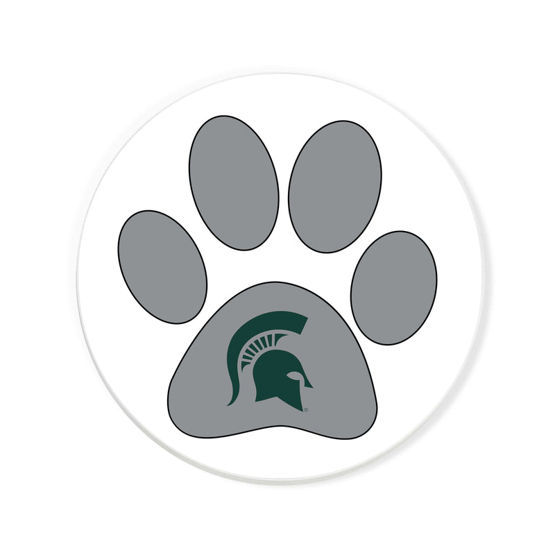 Load image into Gallery viewer, Fan Creations NCAA - Michigan State University 4 in Round Dog Paw Coaster
