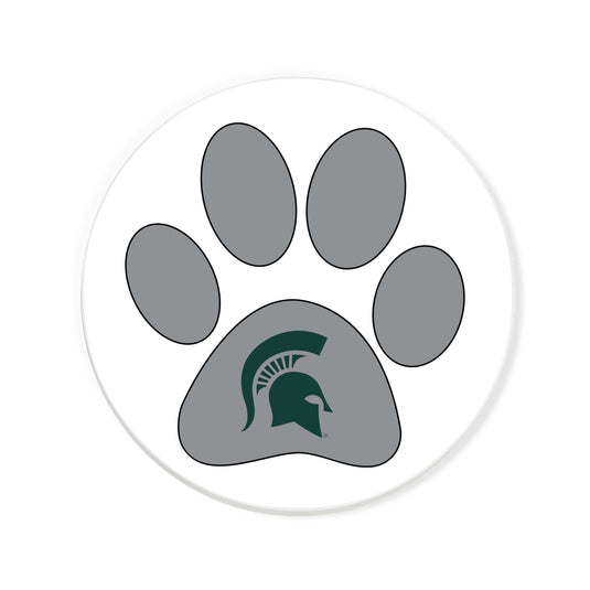 Fan Creations NCAA - Michigan State University 4 in Round Dog Paw Coaster
