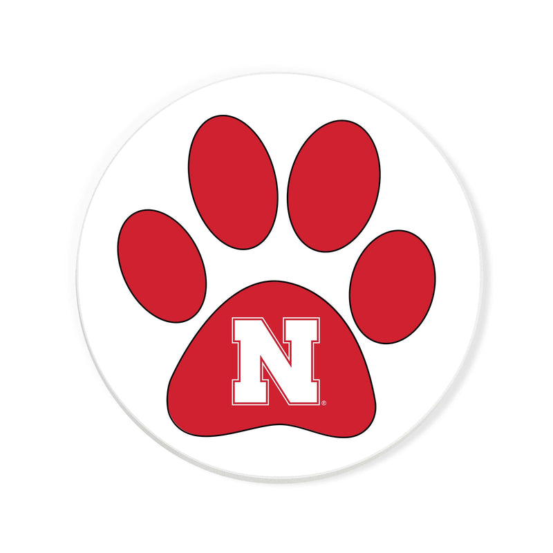 Load image into Gallery viewer, Fan Creations NCAA - University of Nebraska 4 in Round Dog Paw Coaster
