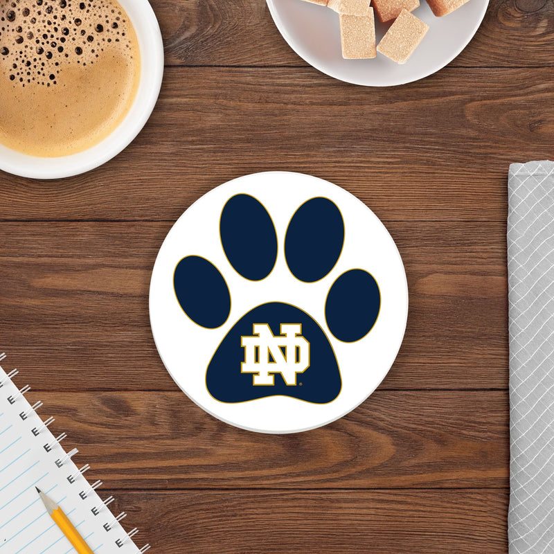 Load image into Gallery viewer, Fan Creations NCAA - University of Notre Dame 4 in Round Dog Paw Coaster
