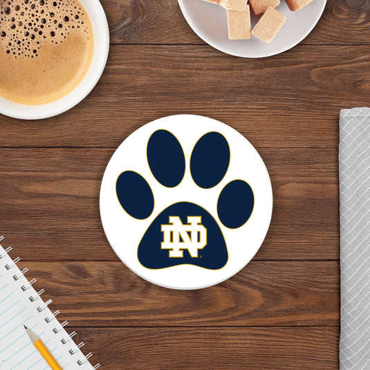 Fan Creations NCAA - University of Notre Dame 4 in Round Dog Paw Coaster
