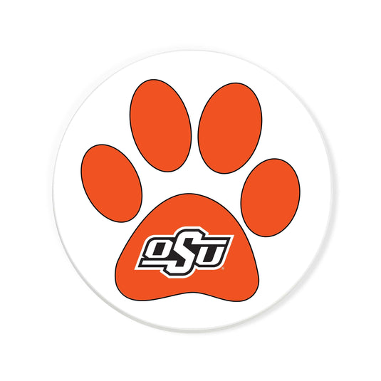 Fan Creations NCAA - Oklahoma State University 4 in Round Dog Paw Coaster