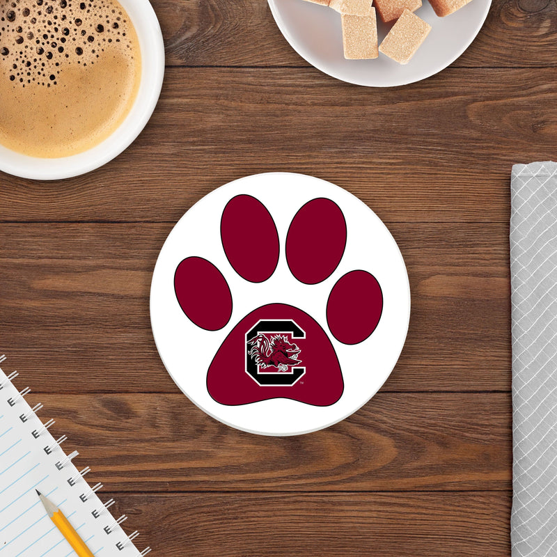 Load image into Gallery viewer, Fan Creations NCAA - University of South Carolina 4 in Round Dog Paw Coaster
