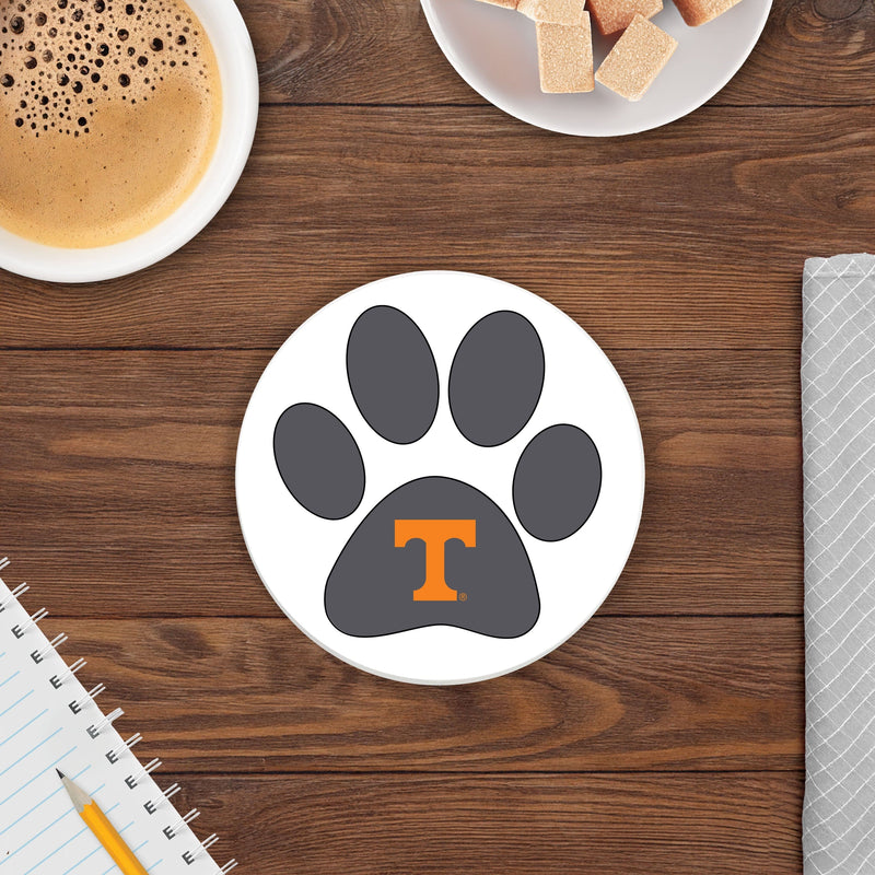 Load image into Gallery viewer, Fan Creations NCAA - University of Tennessee 4 in Round Dog Paw Coaster
