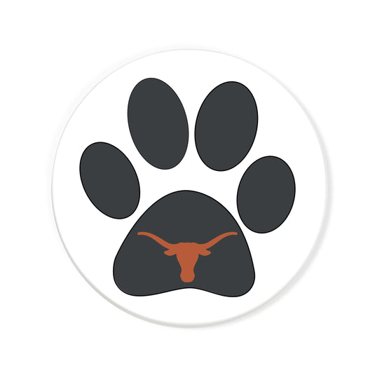 Fan Creations NCAA - University of Texas 4 in Round Dog Paw Coaster