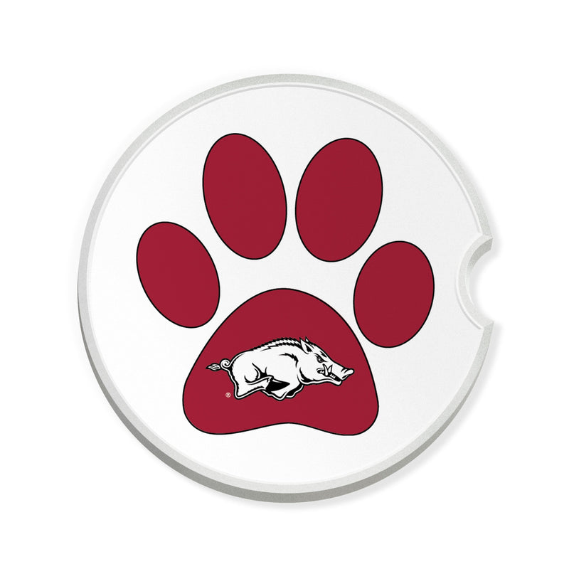 Load image into Gallery viewer, Fan Creations NCAA University of Arkansas Dog Paw Car Coaster
