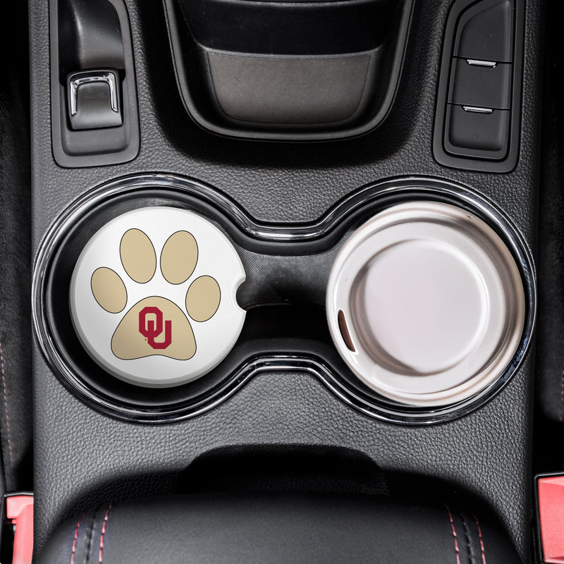Load image into Gallery viewer, Fan Creations NCAA - University of Oklahoma Dog Paw Car Coaster
