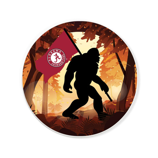 Fan Creations University of Alabama -  4 inch Ceramic Big Foot Flag Car Coaster