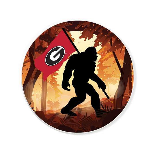Fan Creations University of Georgia -  4 inch Ceramic Big Foot Flag Car Coaster