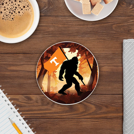 Fan Creations University of Tennessee -  4 inch Ceramic Big Foot Flag Car Coaster